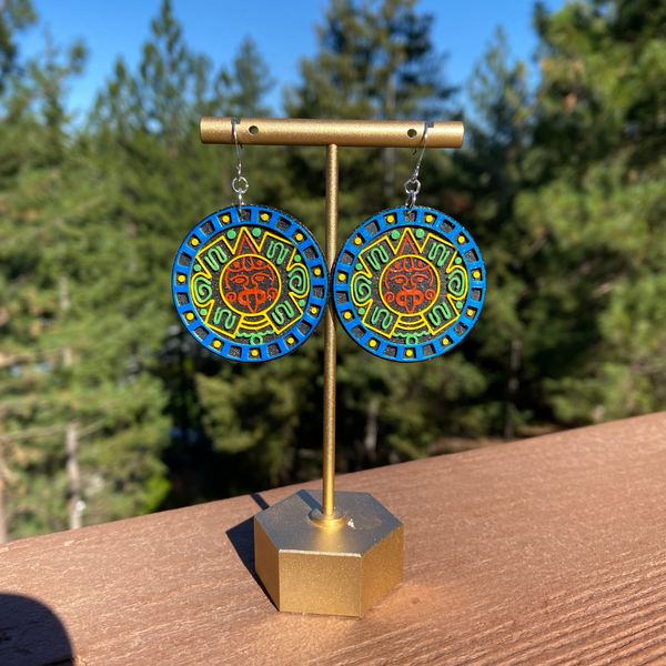Aztec Calendar (3D Printed - Multiple Colors)