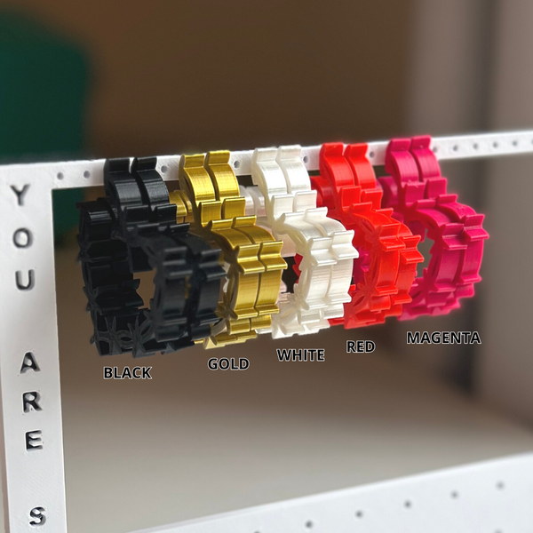 Barbed Heart Hoops (Multiple Colors)
