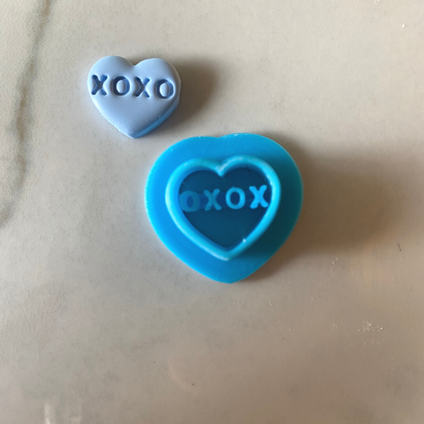 026 - XOXO Conversation Heart Stud