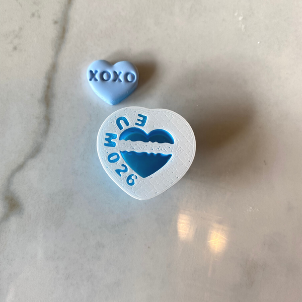 026 - XOXO Conversation Heart Stud