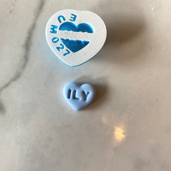 027 - ILY Conversation Heart Stud