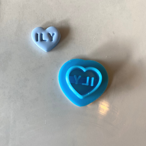 027 - ILY Conversation Heart Stud