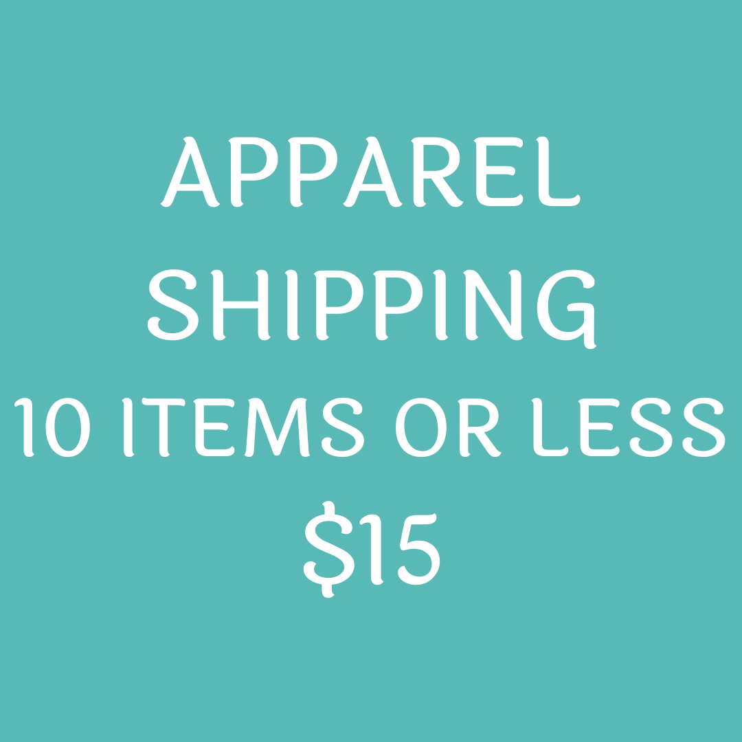 APPAREL SHIPPING 10 ITEMS OR LESS