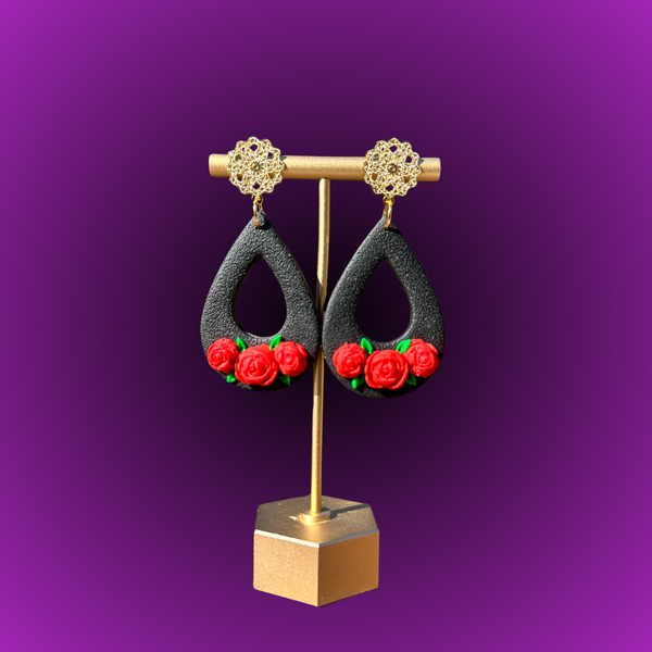 Midnight Rose Teardrops