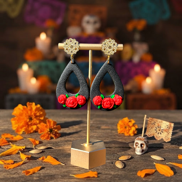 Midnight Rose Teardrops
