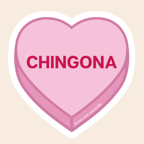 Chingona Heart Sticker