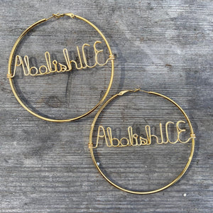 Abolish ICE Hoop Earrings with donation to Border Angeles