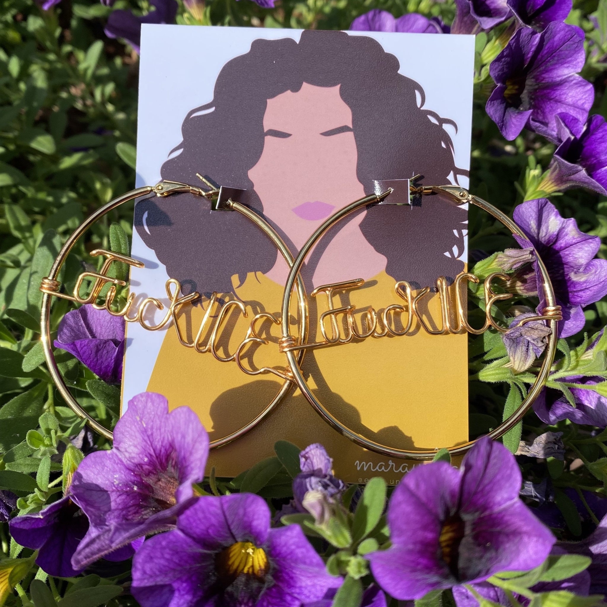 Fuck ICE Hoop Earrings with donation to Border Kindness